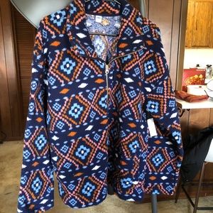 ❄️Patterned half zip fleece jacket❄️